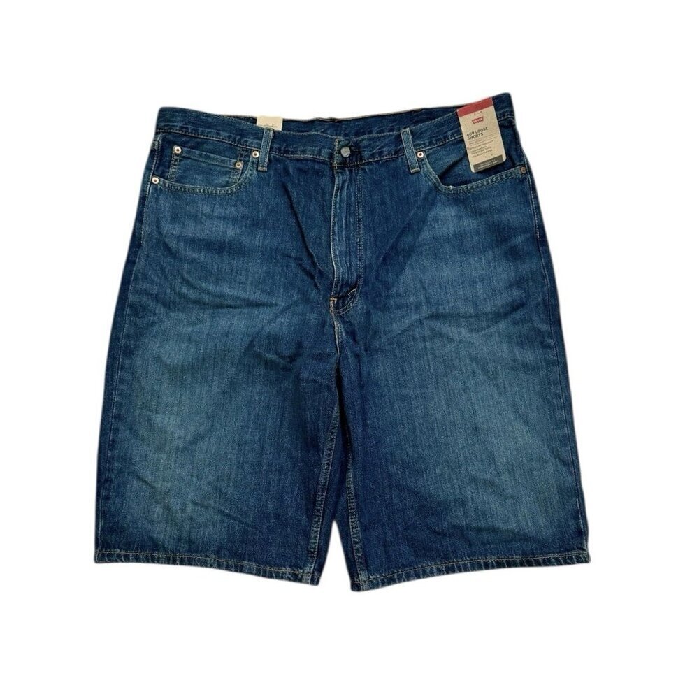 Levi's 469 Sz 40 Shorts Mens Loose Blue Denim 100% Cotton 12” Inseam Classic New